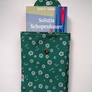 Husă carte LIBELULA - flori de gheață - cărți și creații cu tematică muzicală, cadouri - husă de carte - Artynos.ro