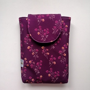 Husă carte LIBELULA - crenguțe bordeaux - cărți și creații cu tematică muzicală, cadouri - husă de carte - Artynos.ro