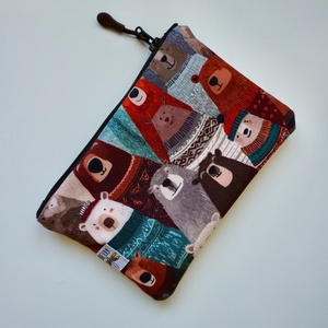 Portfard mic LIBELULA - ursi , Genti si portofele, Genti cosmetice, Cusatura, ARTYNOS