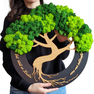 Tablou cu mesaj crestin din licheni- Pot totul in Hristos...- mesaj personalizabil - casă & stil de viață - decorațiuni de casă - decorațiuni de pereți - tablou cu licheni - Artynos.ro