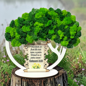 Ornament din licheni stabilizati – Copac cu verset ️Ornament din licheni stabilizati – Copac cu verset ️, Casa & Stil de viata, Decoratiuni de casa, Decoratiuni de pereti, Decoratiuni cu licheni, Altele, Ornament handmade, in forma de copac, realizat din licheni naturali in nuante vibrante de verde. 

..., ARTYNOS