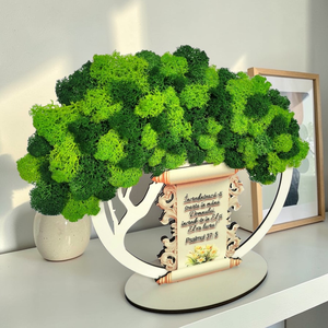 Ornament din licheni stabilizați � Copac cu verset Ornament din licheni stabilizați � Copac cu verset  - casă & stil de viață - decorațiuni de casă - decorațiuni de pereți - decorațiuni cu licheni - Artynos.ro