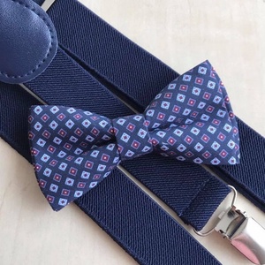 Set pentru copii, papion si bretele albastru inchis, bleumarin, Îmbrăcăminte și modă, Haine bărbați, Cravată, papion, , ARTYNOS