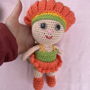 Amigurumipapusa floare, Jucarii si echipamente pentru copii, Plusuri, Papusa crosetata, papusa de plus, , ARTYNOS
