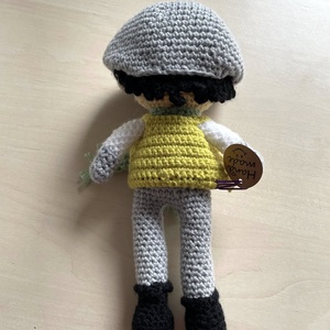 Amigurumibaiat cu sapca, jucarie crosetata, Jucarii si echipamente pentru copii, Plusuri, Papusa crosetata, papusa de plus, , ARTYNOS