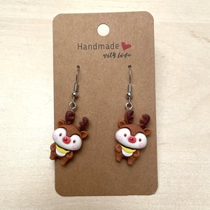 Cercei din rasina cu specific de Craciun, ren - Artynos.ro