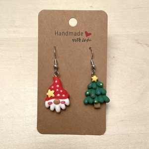 Cercei din rasina cu specific de Craciun, Mos Craciun, brad - Artynos.ro