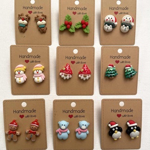 Cercei cu surub, din rasina cu specific de Craciun, Bijuterii, Cercei, Cercei din rasina, , ARTYNOS