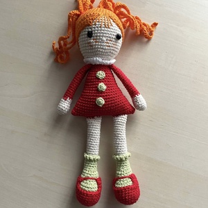 Amigurumi...fetita cu par portocaliu, jucarie crosetata, Jucarii si echipamente pentru copii, Plusuri, Papusa crosetata, papusa de plus, , ARTYNOS