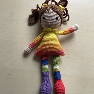 Amigurumi...fetita curcubeu, jucarie crosetata, Jucarii si echipamente pentru copii, Plusuri, Papusa crosetata, papusa de plus, , ARTYNOS
