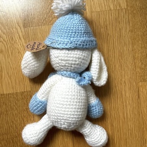 Amigurumi...catel cu caciulita, jucarie crosetata - jucării și echipamente pentru copii - plușuri - câine de pluș - Artynos.ro