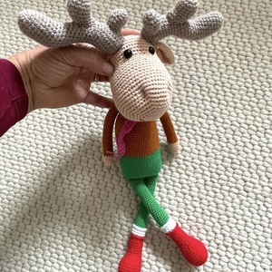 Amigurumirenul Rudolf, jucarie crosetata - jucării și echipamente pentru copii - plușuri - figurine de pluș - Artynos.ro