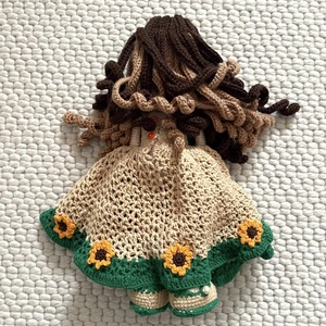 Amigurumi...fata cu floarea soarelui, jucarie crosetata - jucării și echipamente pentru copii - plușuri - păpușă croșetată, păpușă de pluș - Artynos.ro