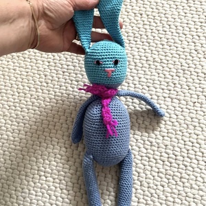 Amigurumi...iepuras albastru, jucarie crosetata - jucării și echipamente pentru copii - plușuri - iepure de pluș - Artynos.ro