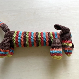 Amigurumi...catel albastru, jucarie crosetata - jucării și echipamente pentru copii - plușuri - câine de pluș - Artynos.ro