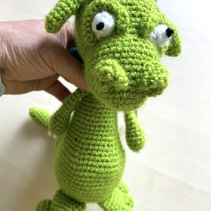 Amigurumi...dinozaur verde, jucarie crosetata, Jucarii si echipamente pentru copii, Plusuri, Dinozauri din plus, , ARTYNOS