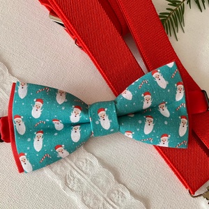 Set copil, papion si bretele rosii de Craciun, Imbracaminte si moda, Haine barbati, Cravata, papion, , ARTYNOS