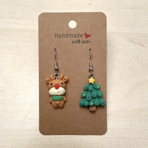 Cercei de Craciun, ren si bradut, Bijuterii, Cercei, Cercei cu figurine, , ARTYNOS
