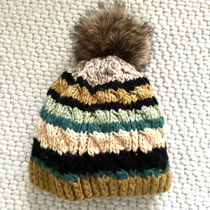 Caciula tricotata manual, dungi maro, verde, Imbracaminte si moda, Esarfe, palarii, fularuri, Caciula, , ARTYNOS