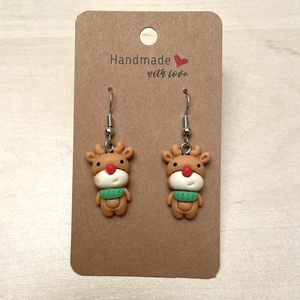 Cercei din rasina, cu reni, Bijuterii, Cercei, Cercei din rasina, , ARTYNOS