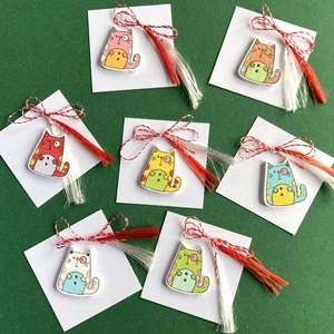 Martisor pisica, brosa din lemn, Bijuterii, Martisor, , ARTYNOS