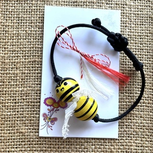 Bratara reglabila albinuta, Bijuterii, Bratari, Bratari din margele, , ARTYNOS