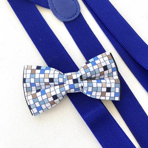 Set pentru copii, papion si bretele albastre, Imbracaminte si moda, Haine barbati, Cravata, papion, , ARTYNOS