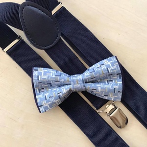 Set pentru copii, papion si bretele bleumarin, Imbracaminte si moda, Haine barbati, Cravata, papion, , ARTYNOS