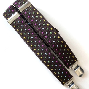 Bretele pentru copii, maro cu buline colorate, Imbracaminte si moda, Haine barbati, Cravata, papion, , ARTYNOS