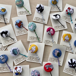 Agrafa de par, textil, cu animale, Bijuterii, Martisor, , ARTYNOS