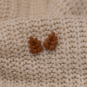 Cercei frunza brown I, Bijuterii, Cercei, Clipsuri, Confectionarea bijuteriilor, ARTYNOS