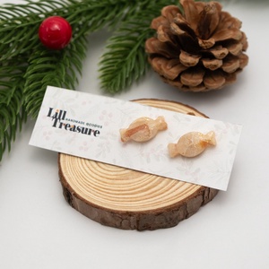 Cercei de Craciun bomboane de pom - bijuterii - cercei - cercei cu figurine - Artynos.ro