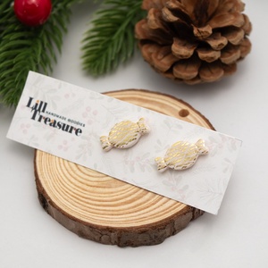 Cercei de Craciun bomboane de pom - bijuterii - cercei - cercei cu figurine - Artynos.ro