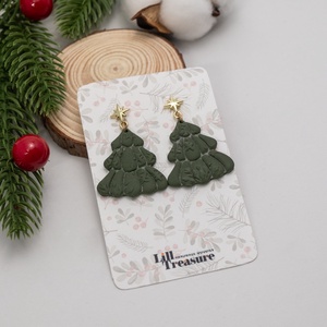 Cercei pom de Craciun II - bijuterii - cercei - cercei lungi - Artynos.ro