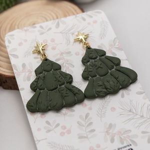 Cercei pom de Craciun II - bijuterii - cercei - cercei lungi - Artynos.ro