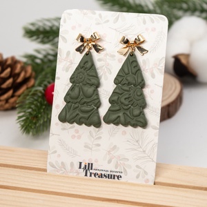 Cercei pom de Craciun IV - bijuterii - cercei - cercei lungi - Artynos.ro