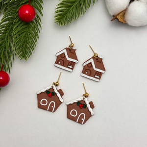 Cercei de Craciun cu casuta de turta dulce - Artynos.ro