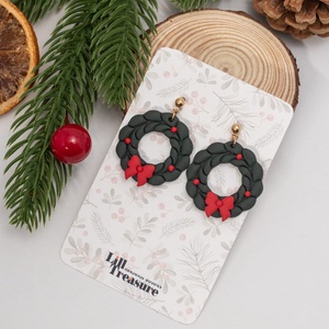 Cercei coronita de Craciun - Christmas Wreath I - Artynos.ro