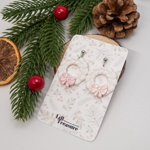 Cercei coronita de Craciun - Christmas Wreath IV - bijuterii - cercei - cercei lungi - Artynos.ro