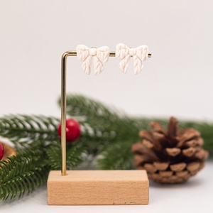 Cercei tip tinta fundita - Christmas Bow IV - bijuterii - cercei - cercei cu figurine - Artynos.ro