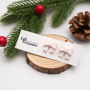 Cercei tip tinta fundita - Christmas Bow V - bijuterii - cercei - cercei cu figurine - Artynos.ro