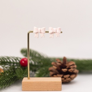 Cercei tip tinta fundita - Christmas Bow V - bijuterii - cercei - cercei cu figurine - Artynos.ro