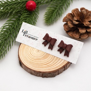 Cercei tip tinta fundita - Christmas Bow V, Bijuterii, Cercei, Cercei cu figurine, Confectionarea bijuteriilor, ARTYNOS