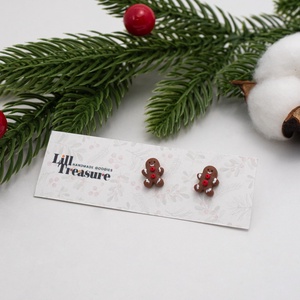 Cercei cu omulet de turta dulce - Gingerbread man - bijuterii - cercei - cercei cu figurine - Artynos.ro