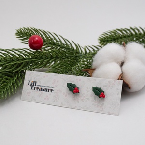 Cercei frunza de ienupar - Holly, Bijuterii, Cercei, Cercei cu figurine, Confectionarea bijuteriilor, ARTYNOS