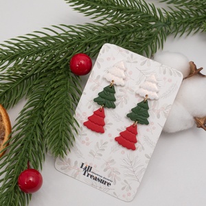 Cercei de Craciun cu braduleti - bijuterii - cercei - cercei lungi - Artynos.ro