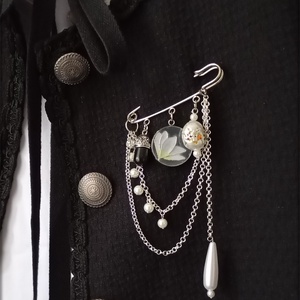 Broșa cu medalion cloisonne - accessorii și unelte - broșă, cerc, încuietoare - Artynos.ro