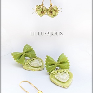 Cercei 3 in1, Handmade Farfalle Pasta Pop Bijuterii Unicat LIL.LU.BIJOUX - Artynos.ro