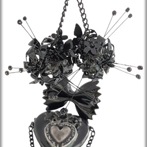 Cercei 3 in1, Farfalle Noir Pop Bijuterii Unicat LIL.LU.BIJOUX - bijuterii - cercei - cercei cu figurine - Artynos.ro