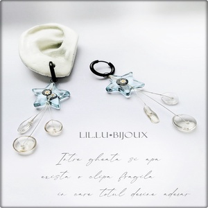 Cercei stelute tip Murano - bijuterii - cercei - cercei cu figurine - Artynos.ro